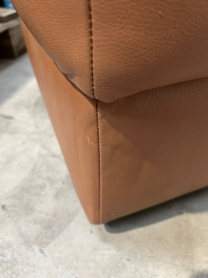 John Lewis Oliver Storage Footstool, Sellvagio Cognac