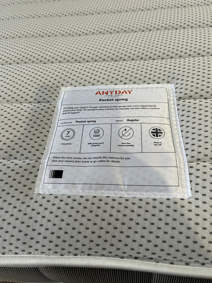 John Lewis Pocket Spring Mattress, Regular Tension, Single