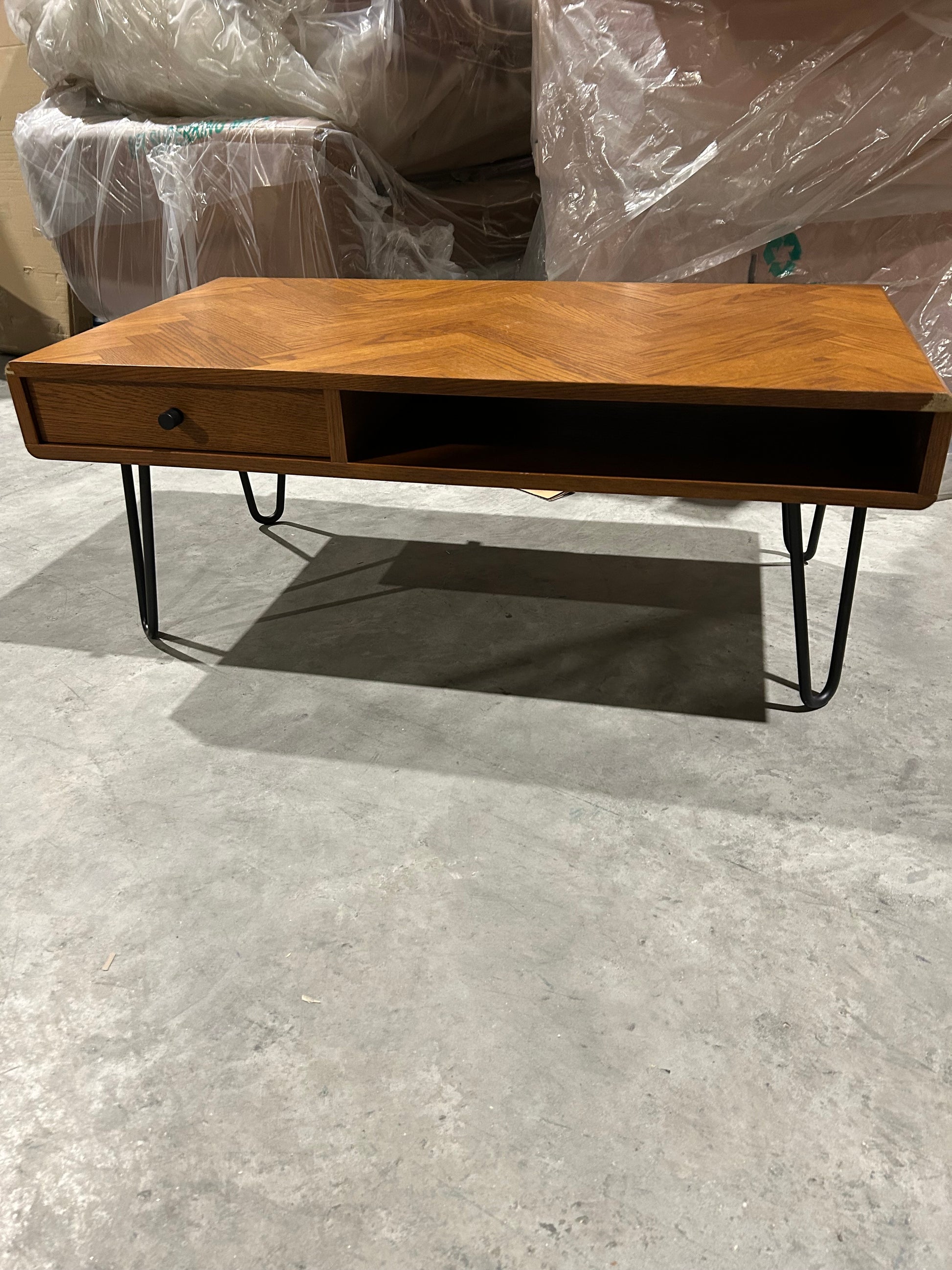 John Lewis Hairpin Coffee Table, Dark Oak