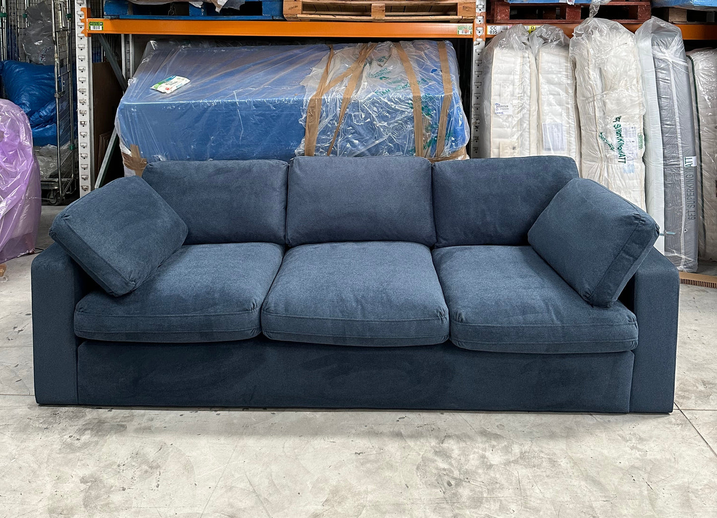 Swoon Seattle Large 3 Seater Sofa, Smart Wool Indigo