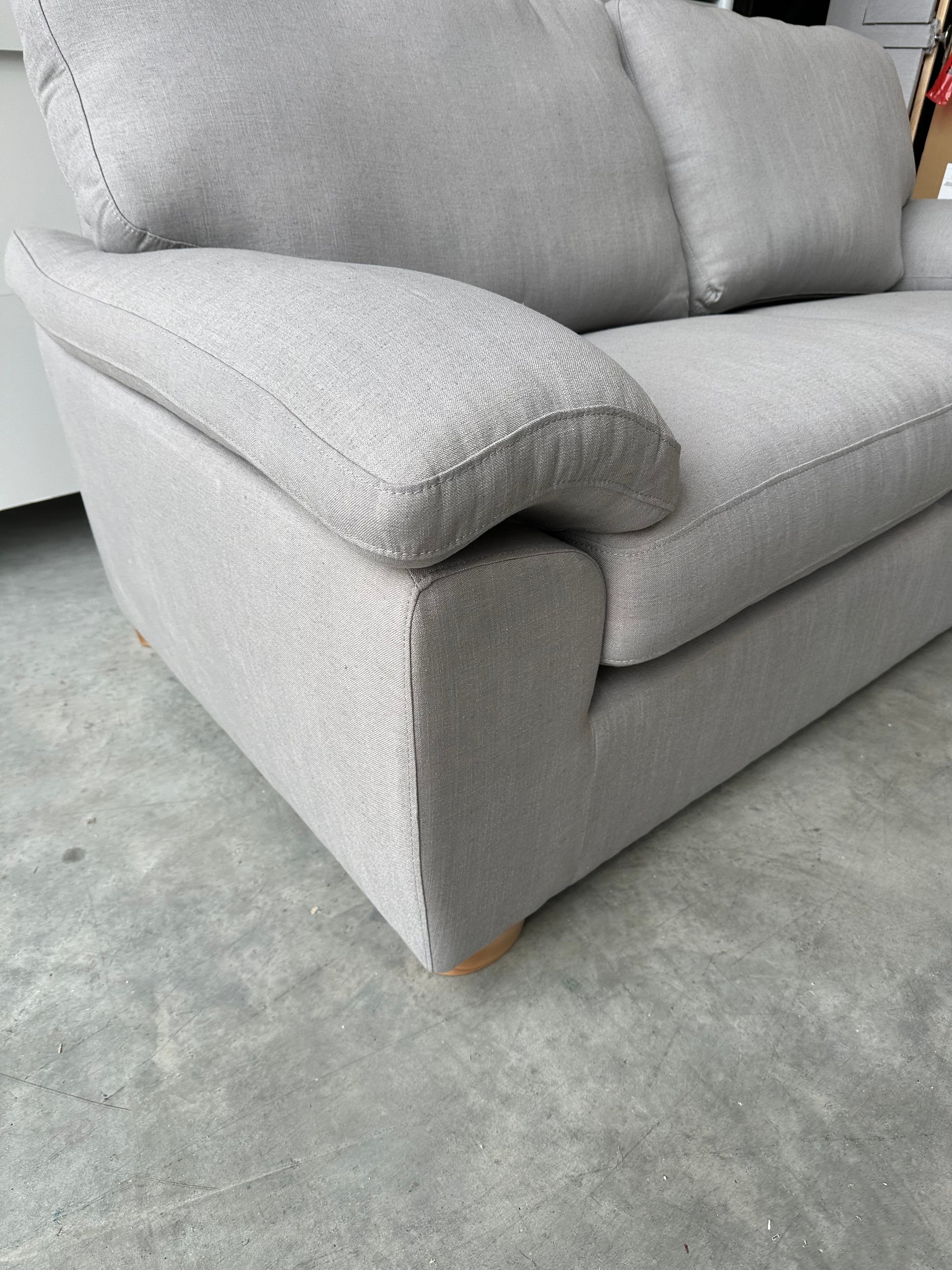 John Lewis Camden Large 3 Seater Sofa in Linen Storm Grey