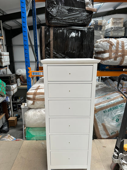 John Lewis ANYDAY Wilton 6 Drawer Tallboy Chest White