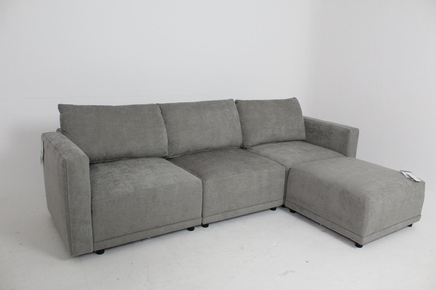 John Lewis Bundle Bold Arm 4 Seater Chaise End Sofa In Easy Clean Grey