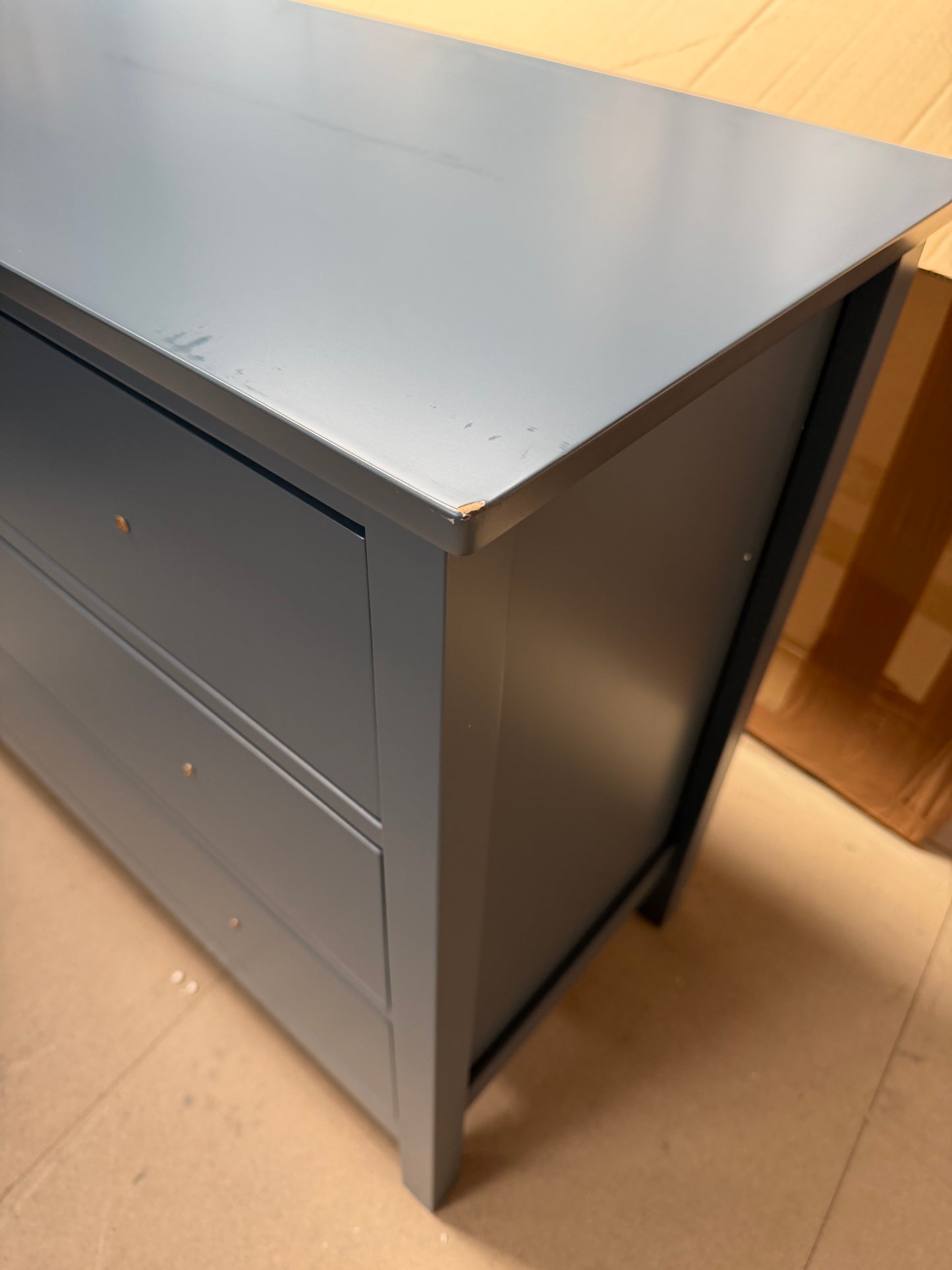 John Lewis Wilton 3 Drawer Chest, Denim Blue