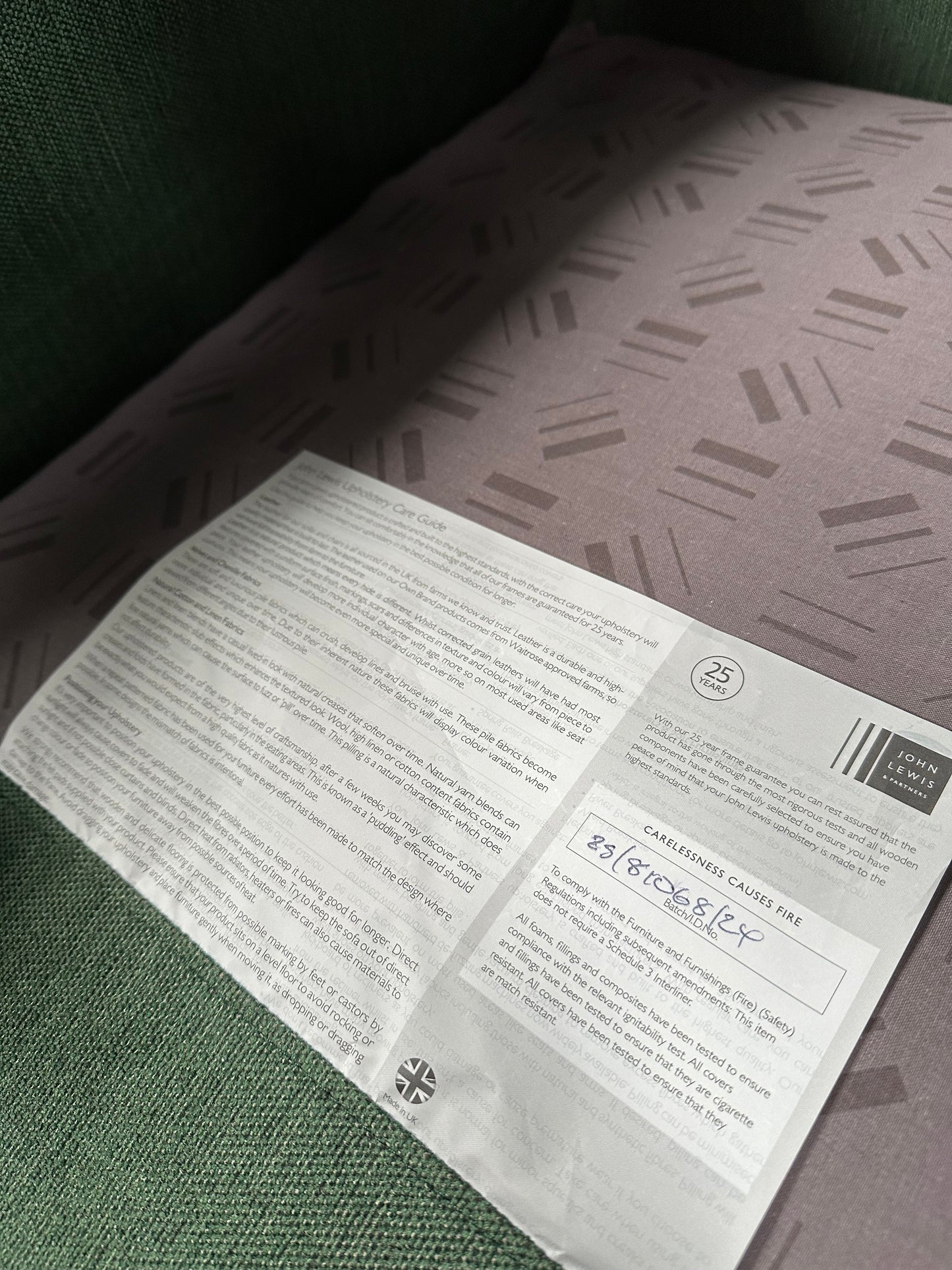 John Lewis Draper II Large 3 Seater Sofa, Dark Leg, Alpine Green