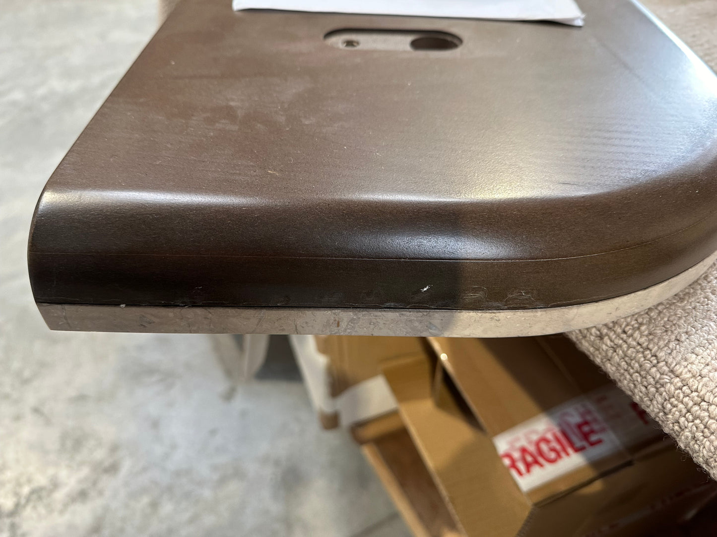 John Lewis Ritz Marble Console Table, Brown