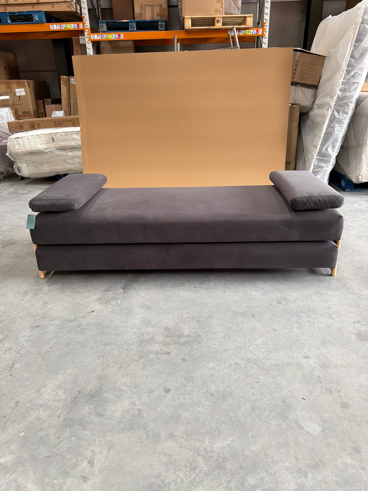 John Lewis Duplet Daybed Velvet Charcoal