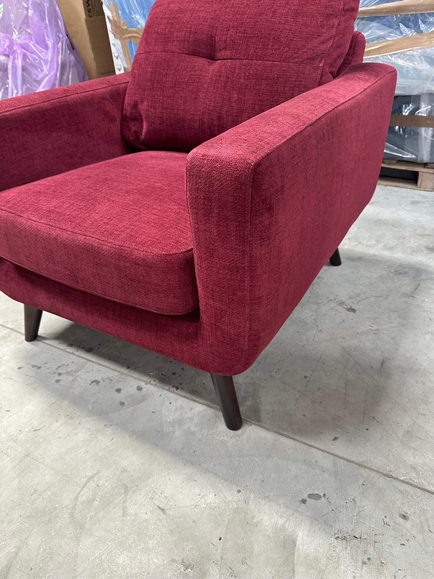 John Lewis Barbican Armchair Easy Clean Chenille Red Wine