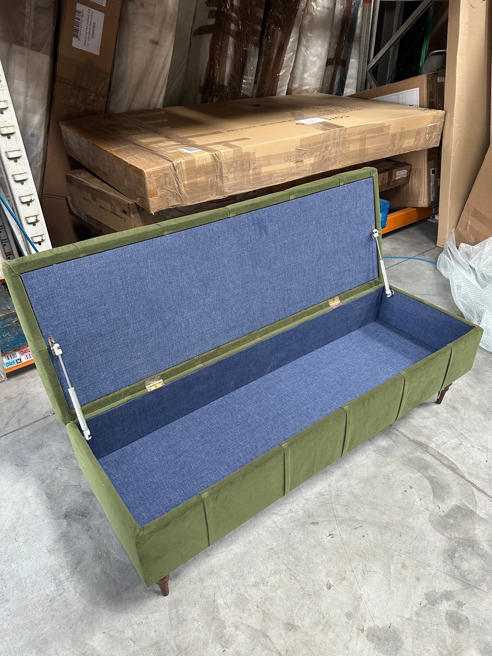 Swoon Plymouth Footstool Plymouth Fern Easy Velvet