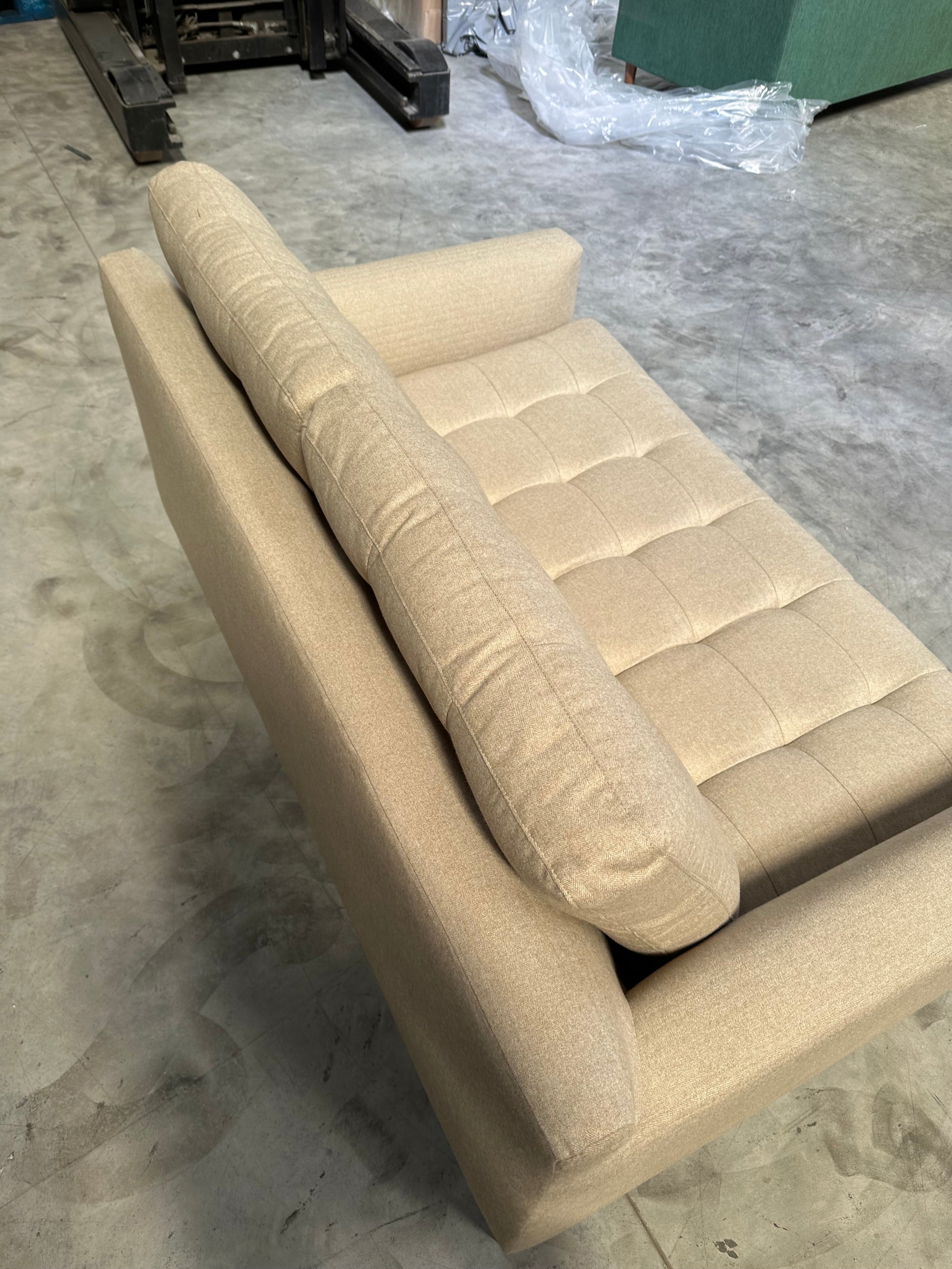 John Lewis Draper II Medium 2 Seater Sofa Brushed Tweed Natural