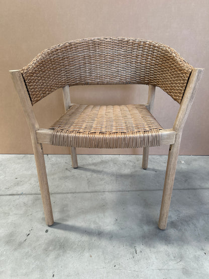 John Lewis Burford Garden Woven Dining Chairs Single Chair Acacia Wood Natural