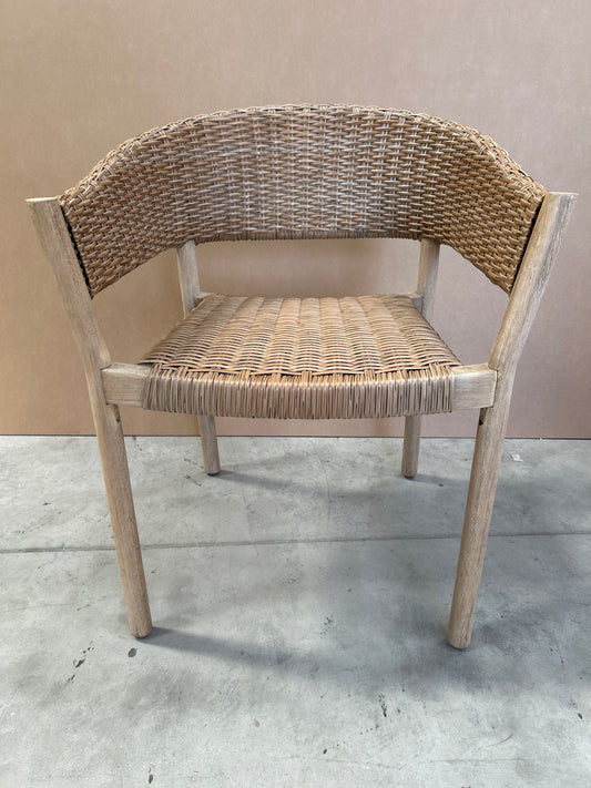 John Lewis Burford Garden Woven Dining Chairs Single Chair Acacia Wood Natural