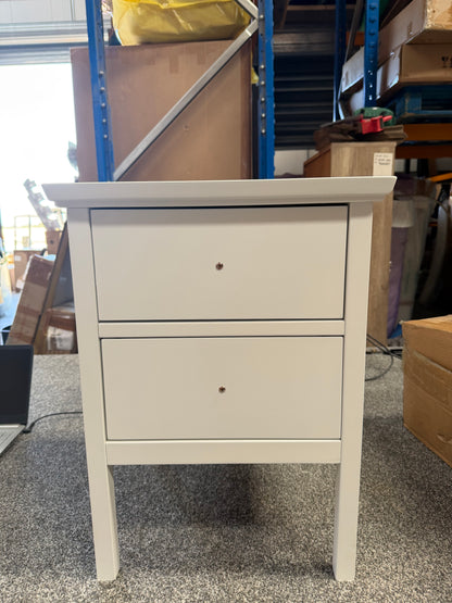John Lewis Wilton 2 Drawer Bedside Cabinet White