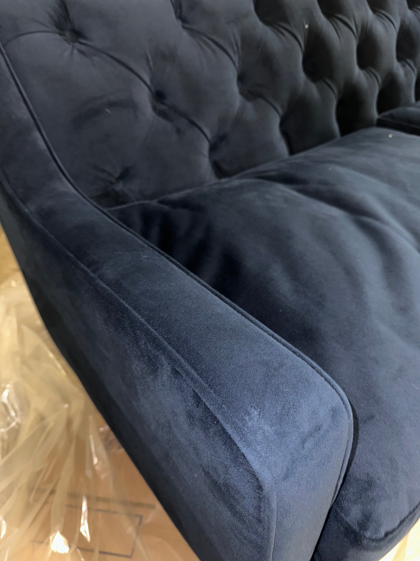 Swoon Pritchard Medium 2 Seater Sofa, Dark Leg, Ink Velvet 