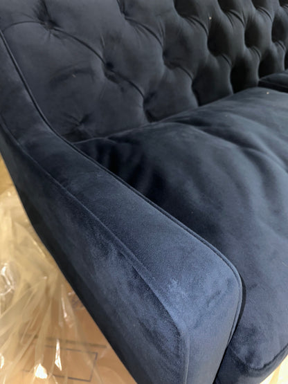 Swoon Pritchard Medium 2 Seater Sofa, Dark Leg, Ink Velvet 