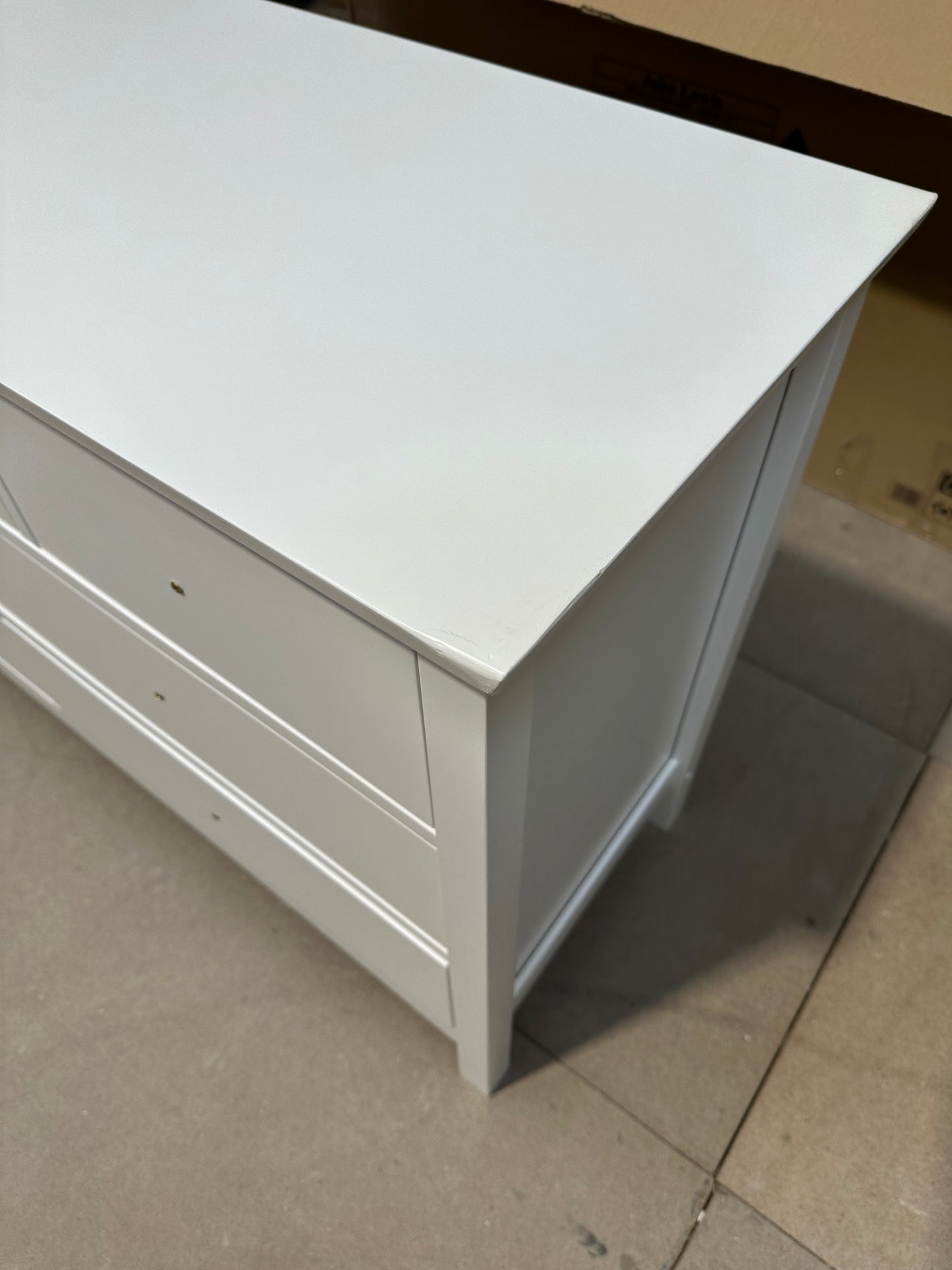 John Lewis Chest of Drawer White Wilton 7 Drawer Chest