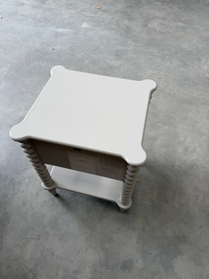 John Lewis Bobbin Grey 1 Drawer Bedside Table Nightstand Bedroom