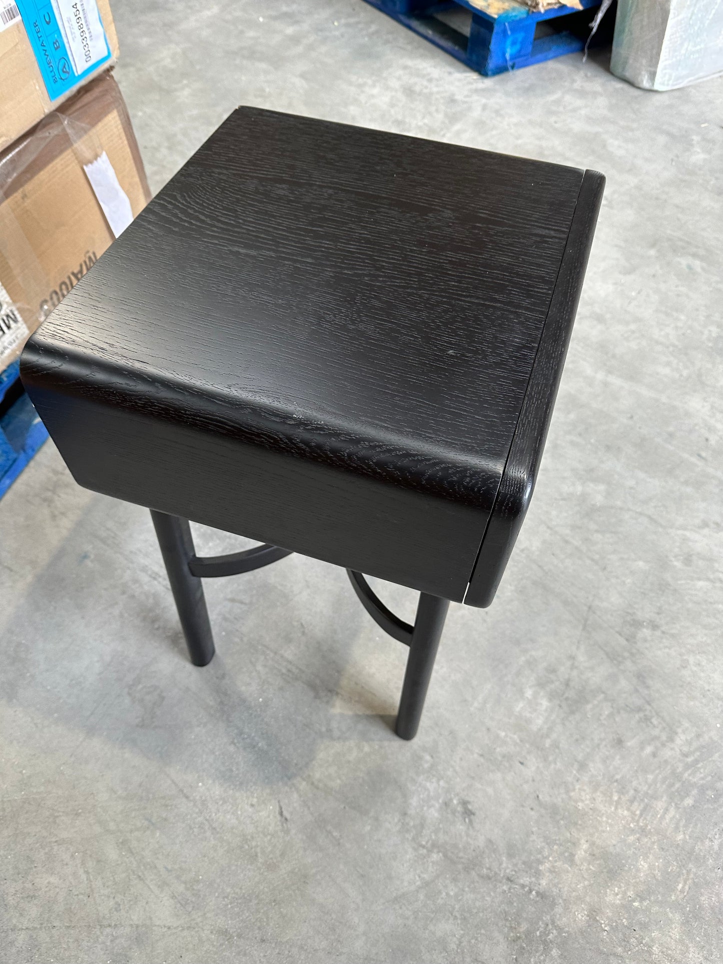 John Lewis Rattan Storage Bedside Table Black