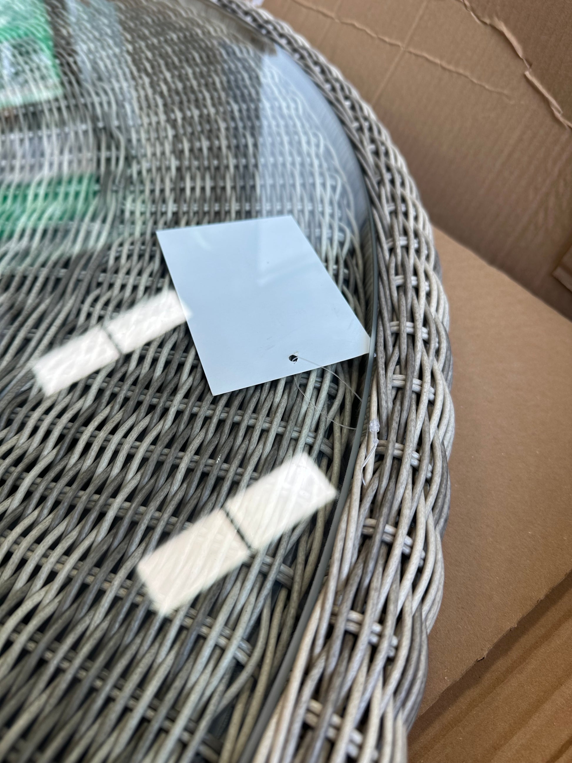 John Lewis Dante 4-Seater Round Glass Garden Dining Table