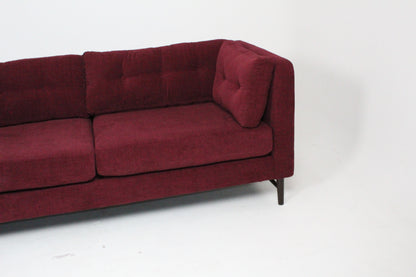 JOHN LEWIS BOOTH MEDIUM 2 SEATER SOFA IN A DEEP RED