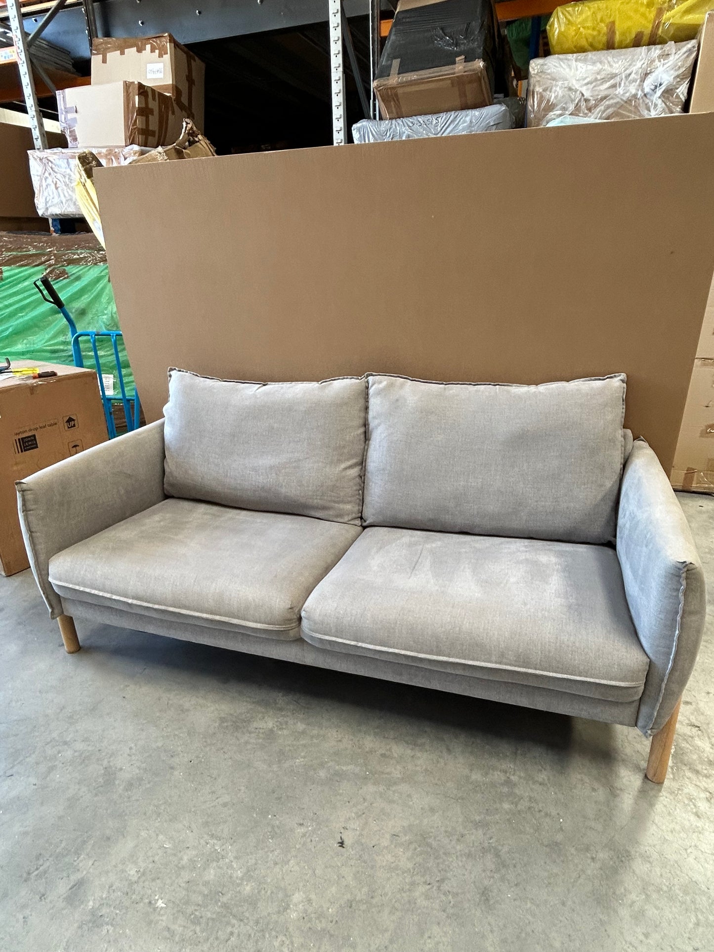 John Lewis & Partners Pillow Large 3 Seater Sofa Grey