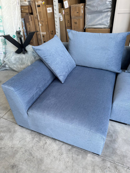 John Lewis Tokyo LHF Corner Group Blue Aqua Clean