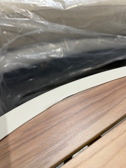 John Lewis Lozenge 4-Seater Modular Curved Garden Sofa & Coffee Table Set Cream