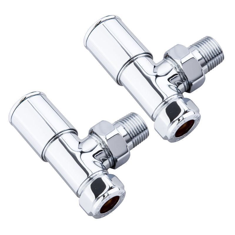 Geyser Chrome Designer Radiator Valves (Control & Lockshield Set) (2 styles, 2 colours)