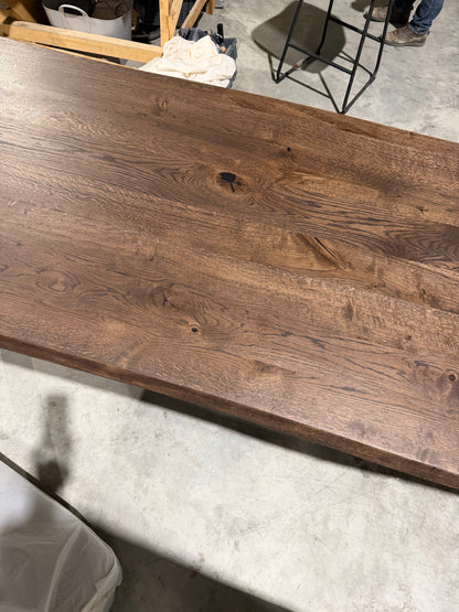 John Lewis Albury Dining Table Natural Edge Solid Oak Dark Oil 280 x 100