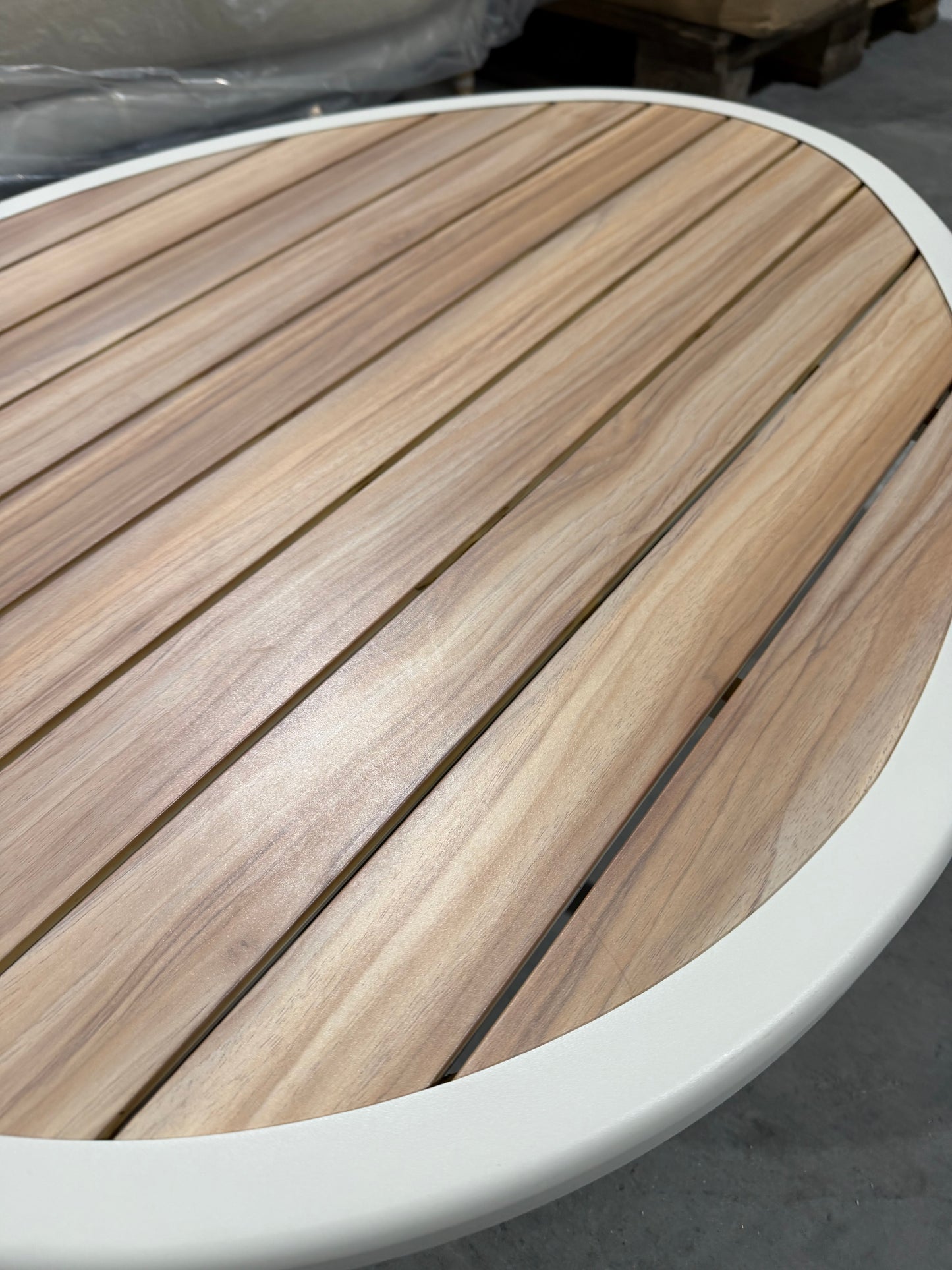 John Lewis Lozenge 4-Seater Modular Curved Garden Sofa & Coffee Table Set Cream