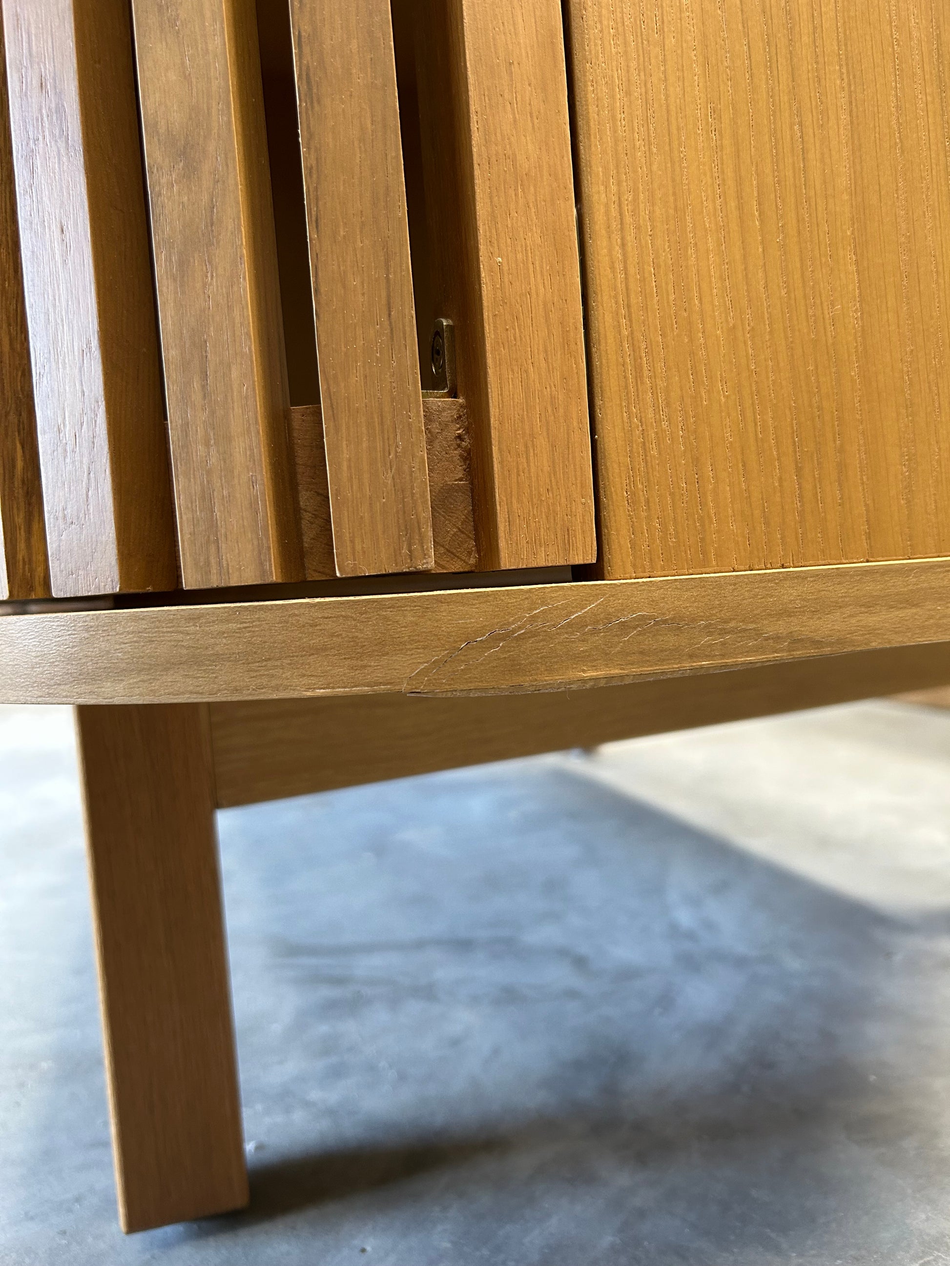 John Lewis Small Slatted TV Stand for TVs up to 60", Oak