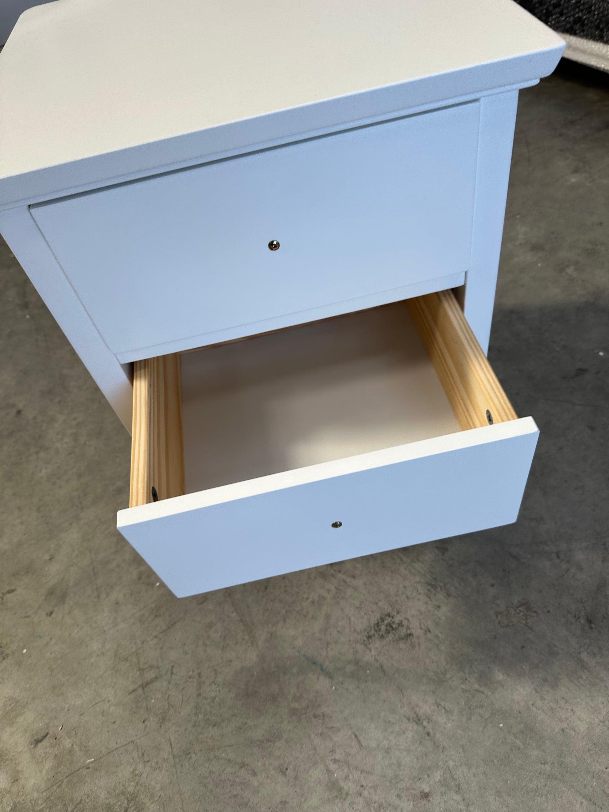 John Lewis Wilton 2 Drawer Bedside Cabinet White Storage