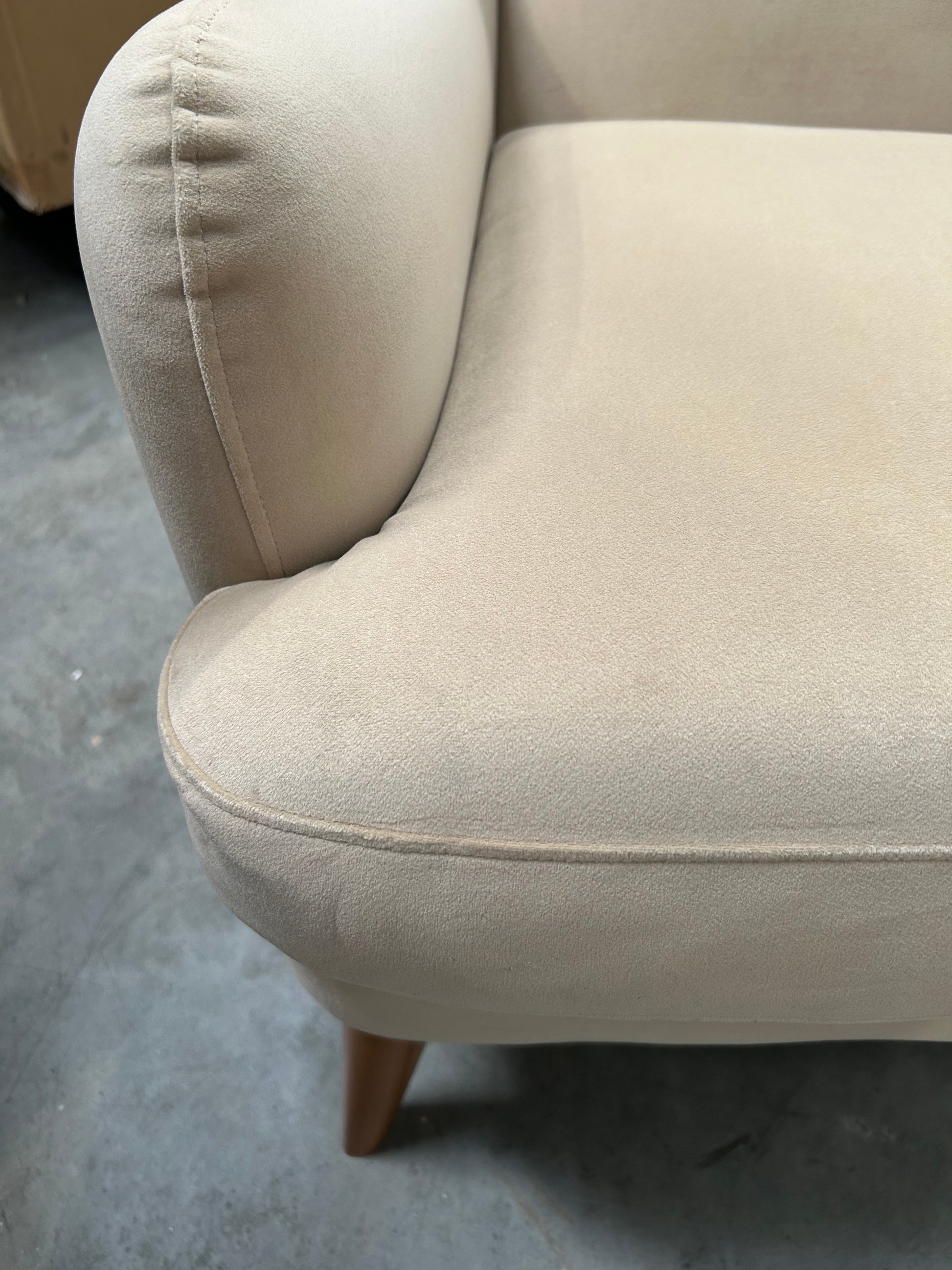 John Lewis Bergen II Armchair Easy Clean Eco Velvet Natural