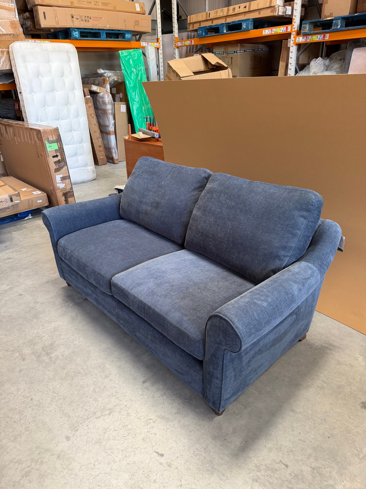 John Lewis Camber Double Sofa Bed, Dark Leg Aquaclean Titan Navy