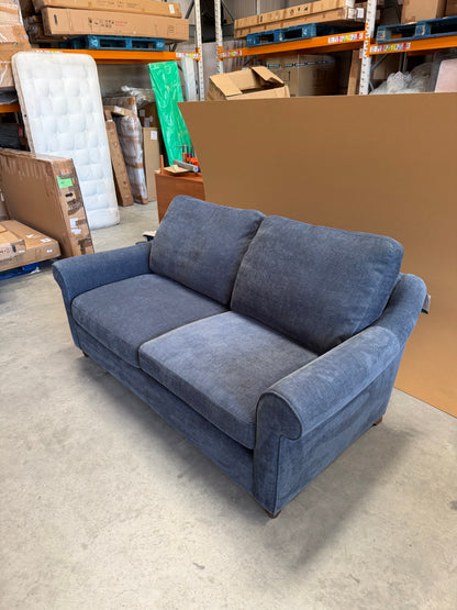 John Lewis Camber Double Sofa Bed, Dark Leg Aquaclean Titan Navy