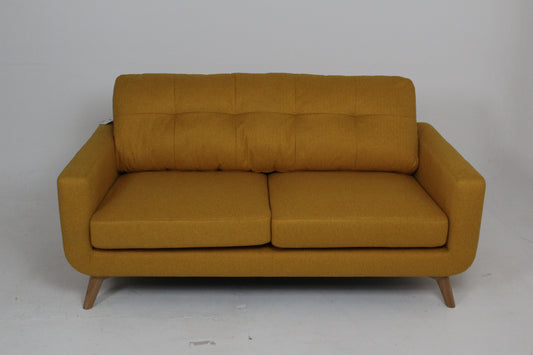 John Lewis Barbican Medium 2 Seater Sofa, Light Leg in Tweed Mustard