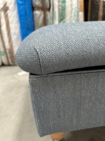 Kingston by Laura Ashley Storage Footstool in Harley Fabric in Seaspray Blue