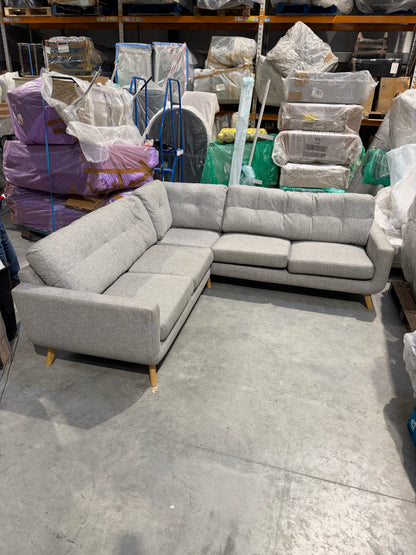 John Lewis Corner Sofa Barbican 5+ Seater Connie Grey
