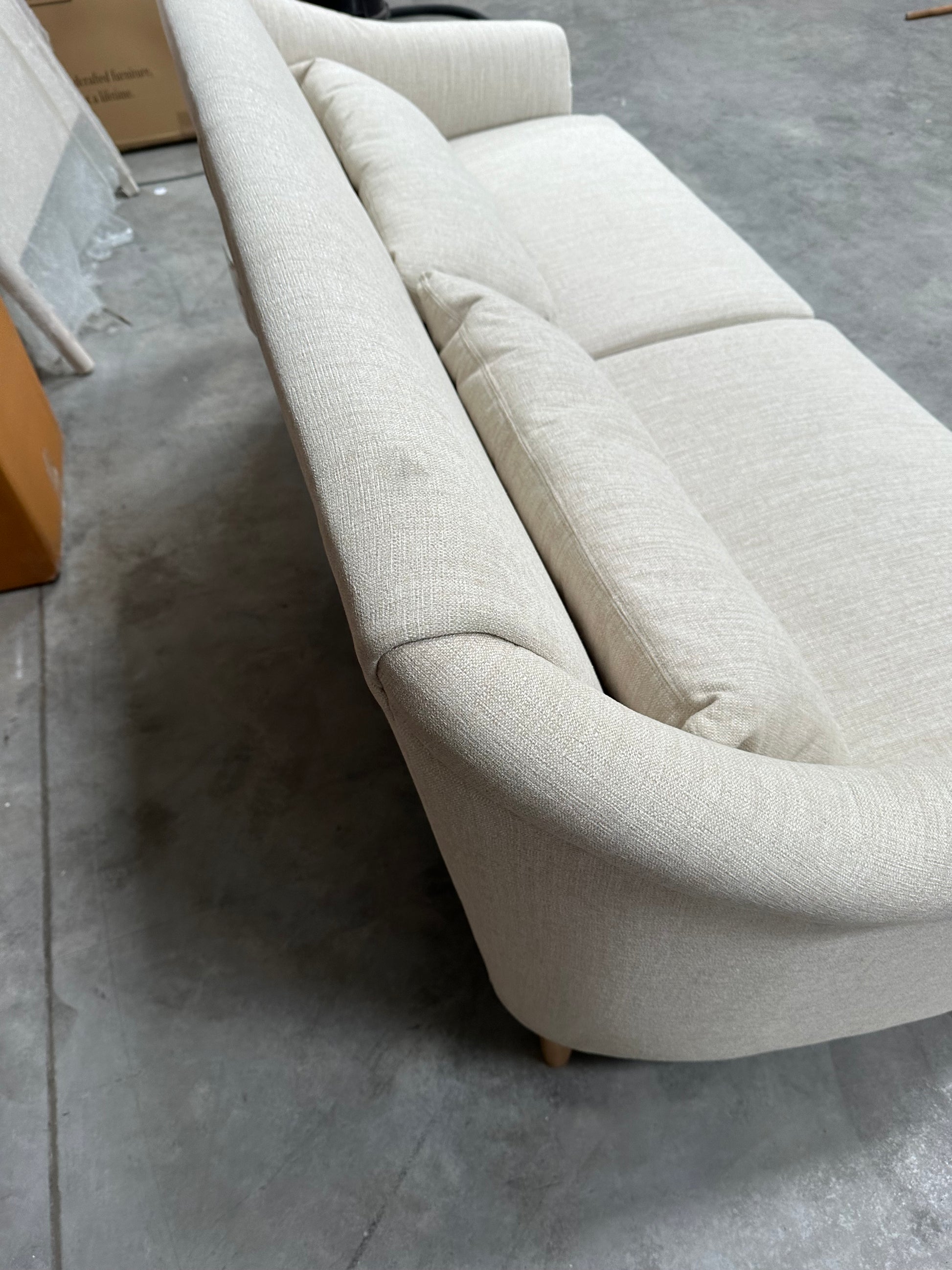 John Lewis Fireside Large 3 Seater Sofa AquaClean Matilda Natural