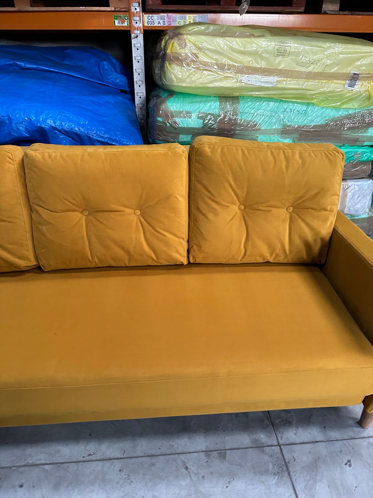 G Plan Vintage The Fifty Four Large 3 Seater Sofa Bed, Plush Turmeric