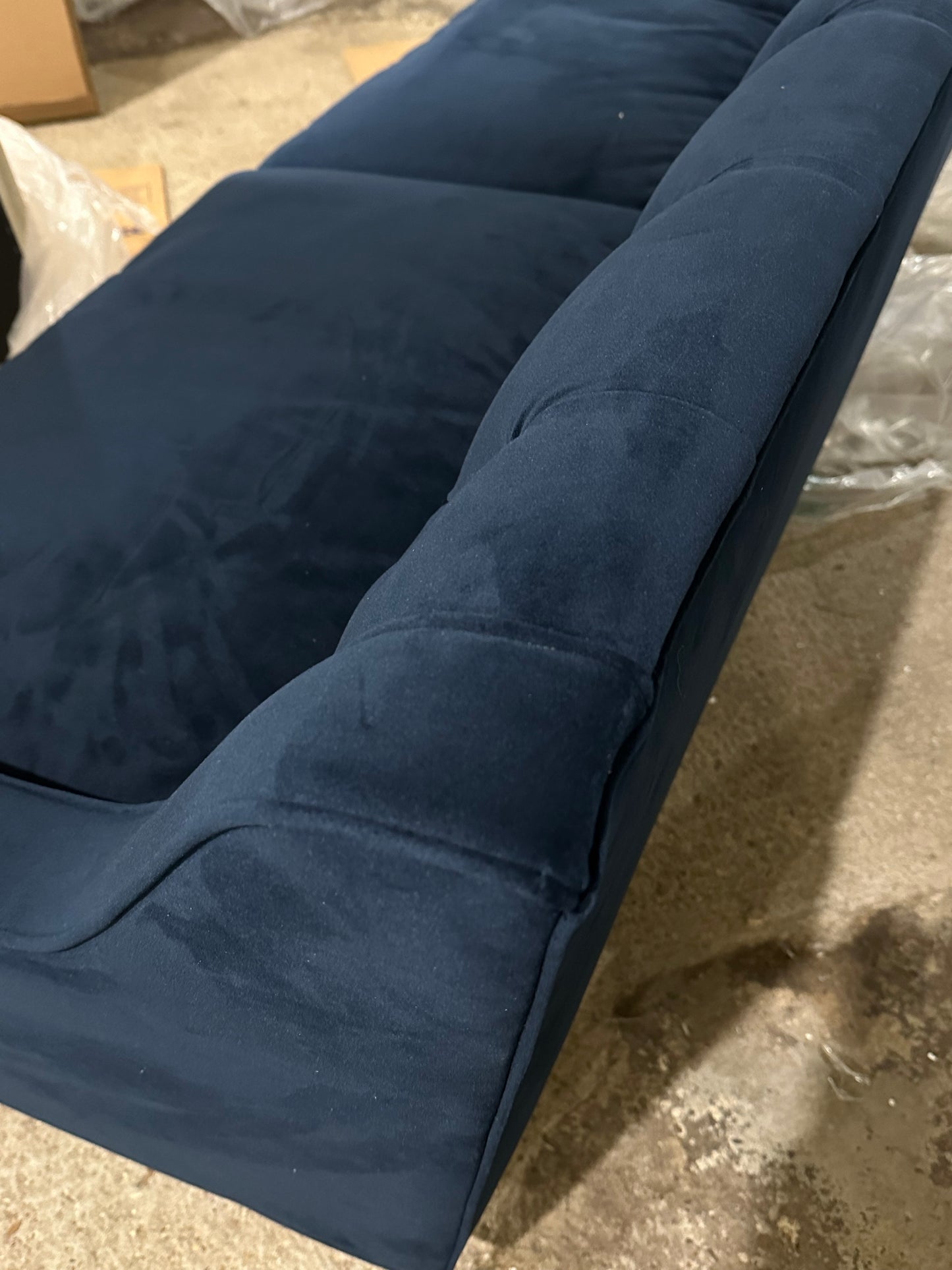 Swoon Pritchard Medium 2 Seater Sofa, Dark Leg, Ink Velvet 