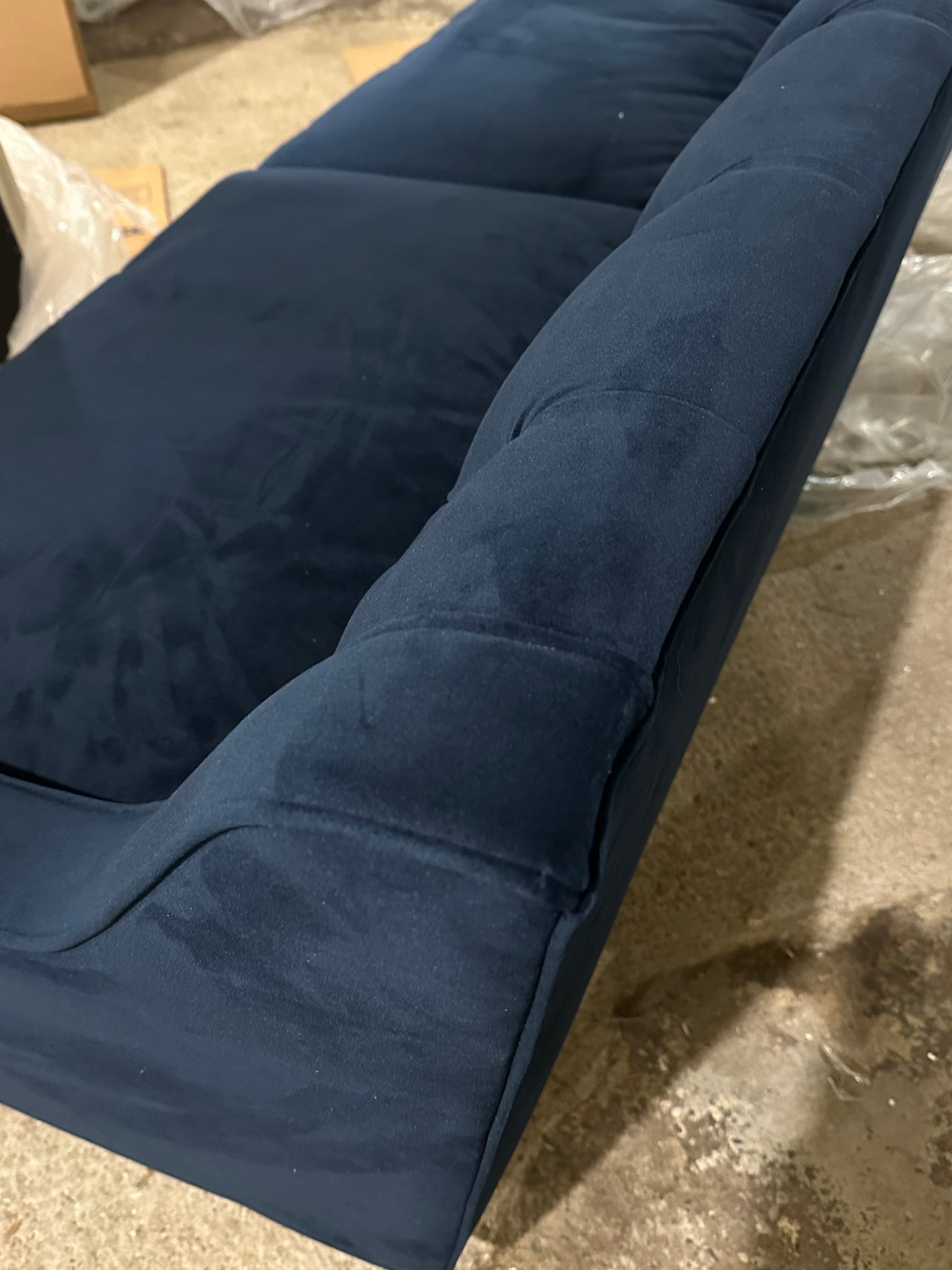 Swoon Pritchard Medium 2 Seater Sofa, Dark Leg, Ink Velvet 