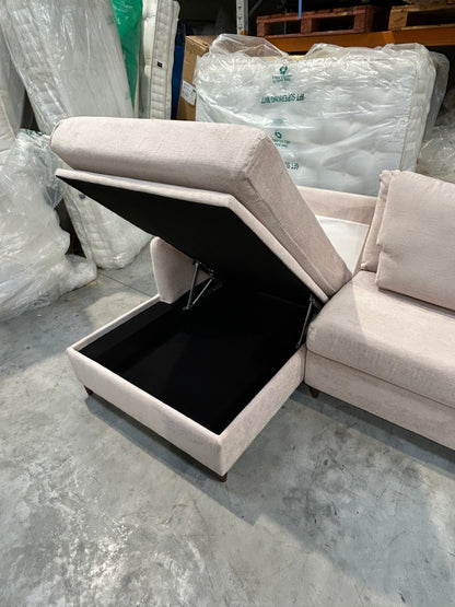 John Lewis Bailey II RHF Chaise End Sofabed Titan  Natural