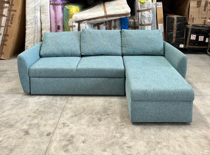 John Lewis Bailey II RHF Chaise End Sofabed Aquaclean Connie Teal
