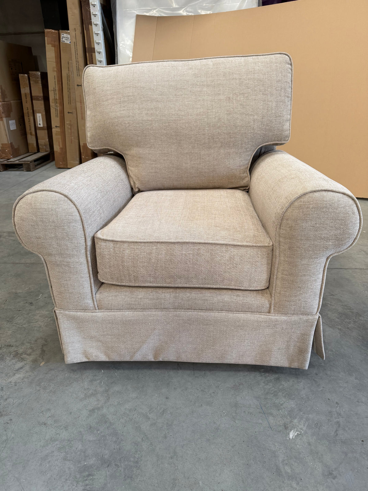 John Lewis Padstow II Armchair Chunky Chenille Natural