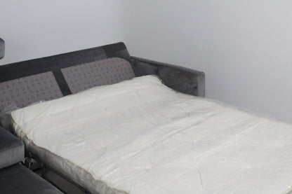 John Lewis Bailey II 4 Seater LHF Chaise End Sofa In velvet steel