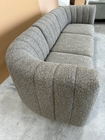John Lewis Flow Grand 3 Seater Sofa Tonal Weave Moss Green