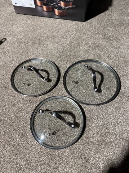 John Lewis Aluminium Non-Stick Pan Set, 5 Piece, Copper LIST
