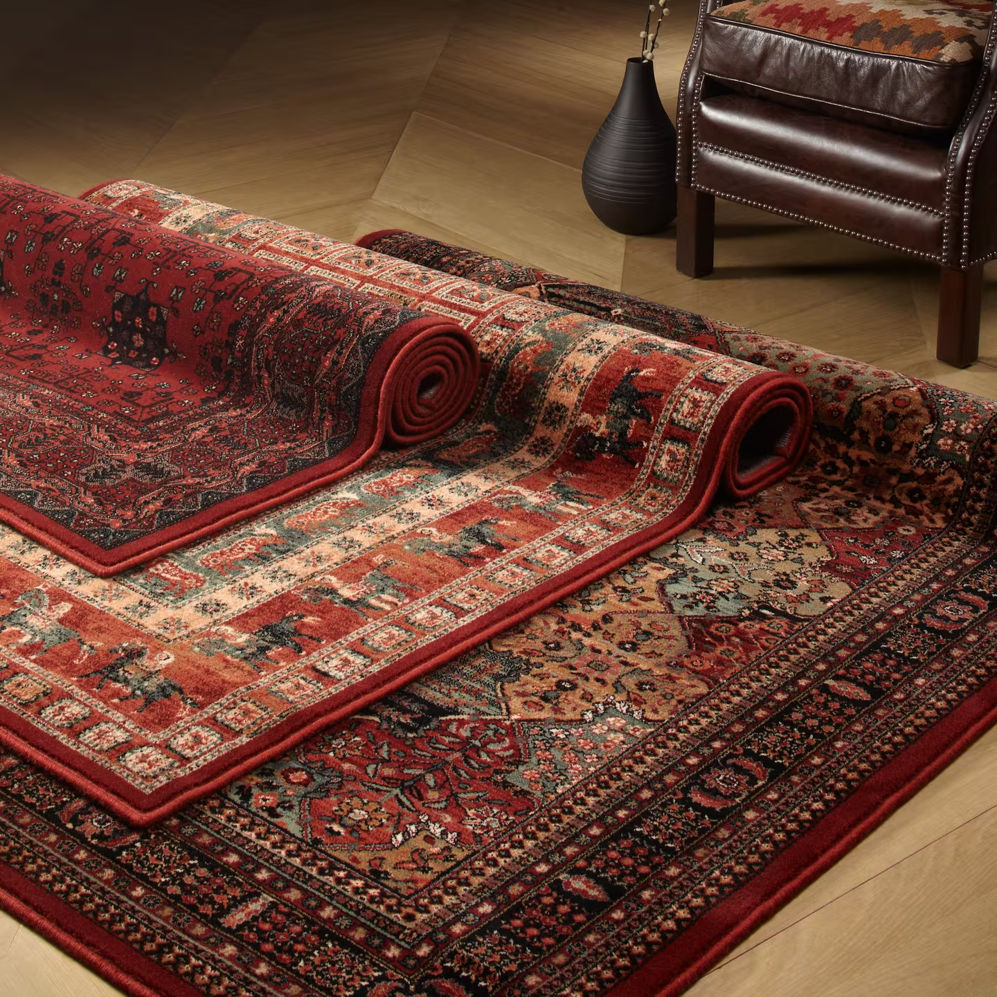 John Lewis Royal Heritage Pazyrk Rugs, Red, L200 x W135cm