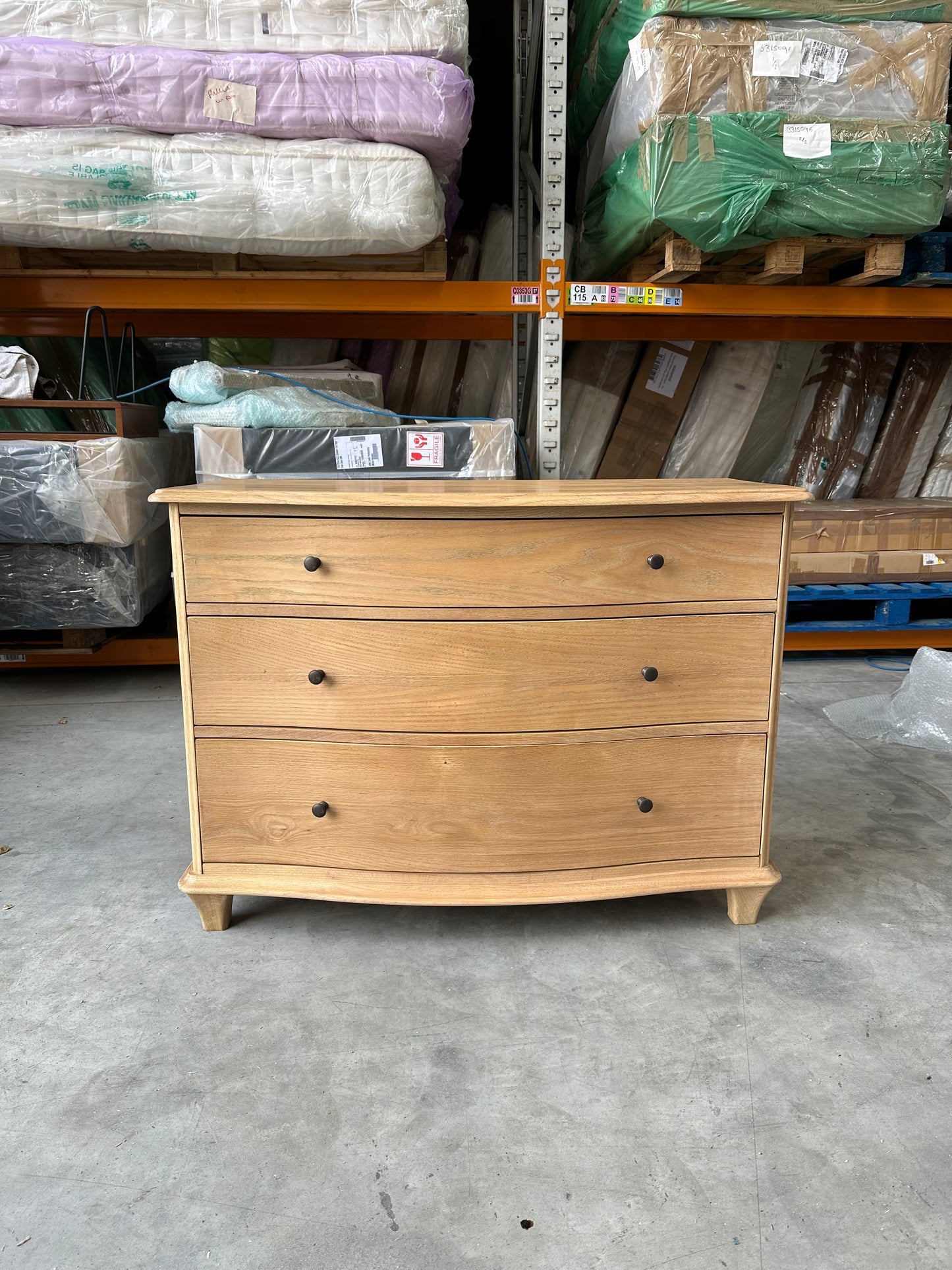 John Lewis Louis 3 Drawer Chest, Oak